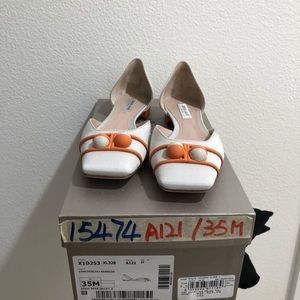 Armani Ballet Flats white/orange size 35 1/2